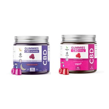 Pack Duo Gummies CBD - Sommeil & Relaxation 180 Bonbons Vegan