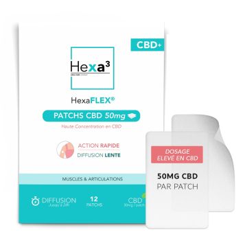 Patchs CBD Haute Concentration 50mg Format XL - 12 Patchs Muscles & Articulations