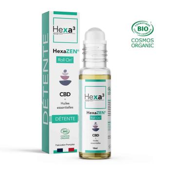 Roll-on CBD Détente Bio aux Huiles Essentielles de Lavandin & Agrumes - 10ml 100mg