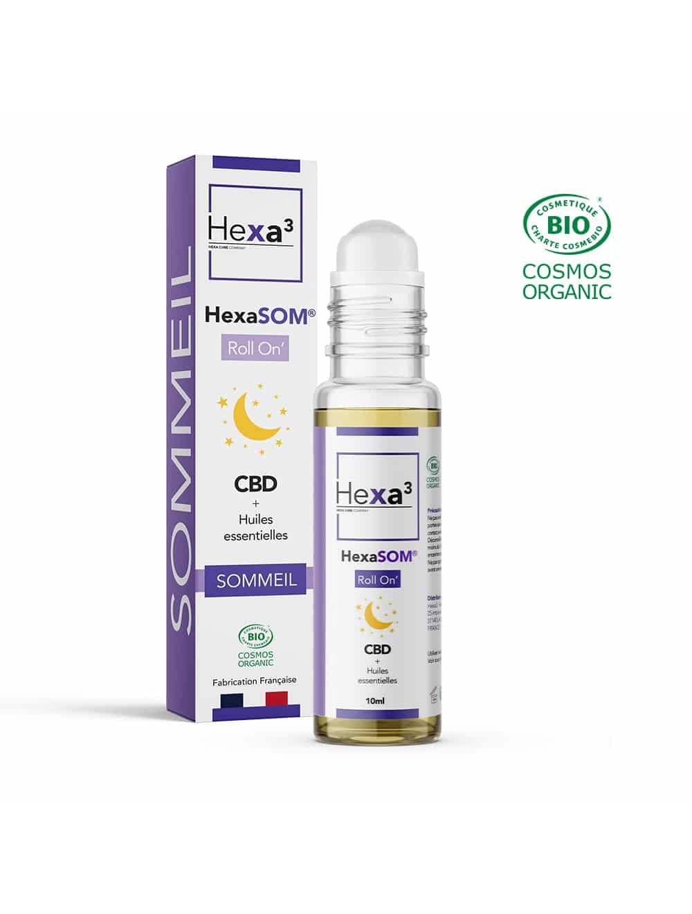 Roll-on CBD Sommeil Bio aux Huiles Essentielles de Marjolaine & Lavandin - 10ml 100mg