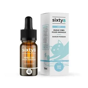 Huile CBD animaux goût poisson